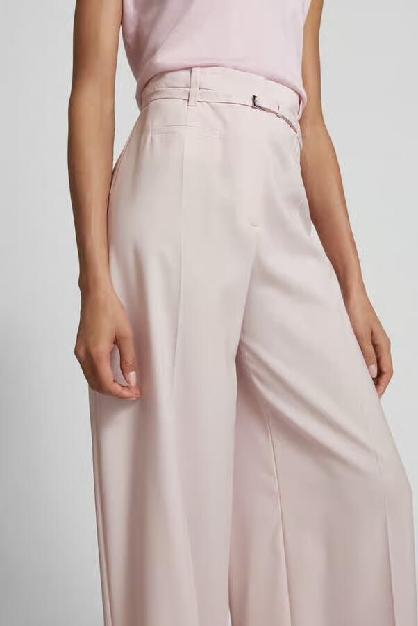 Boss Wide leg stoffen broek met persplooien