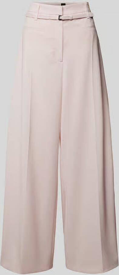 Boss Wide leg stoffen broek met persplooien - Foto 2