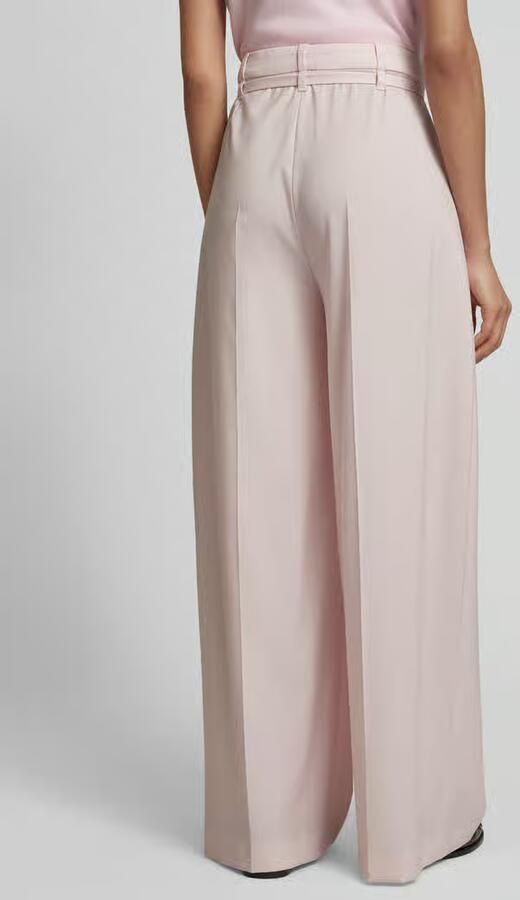 Boss Wide leg stoffen broek met persplooien - Foto 3