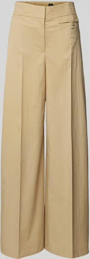 Boss Wide leg stoffen broek met persplooien model 'Tiana' - Foto 2