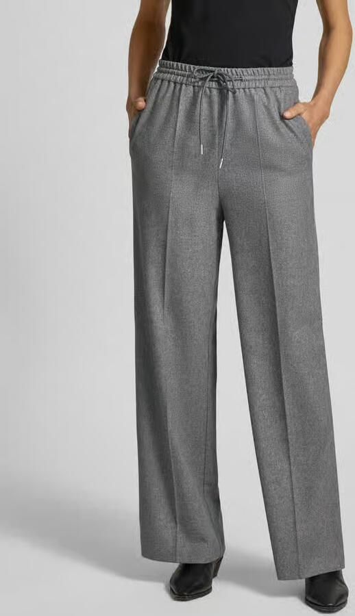 Boss Wide leg stoffen broek van een mix van wol en lyocell model 'TAVITE' - Foto 2