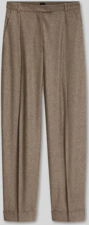 Boss Wijdvallende broek van mix van viscose met wol model 'Tornara'
