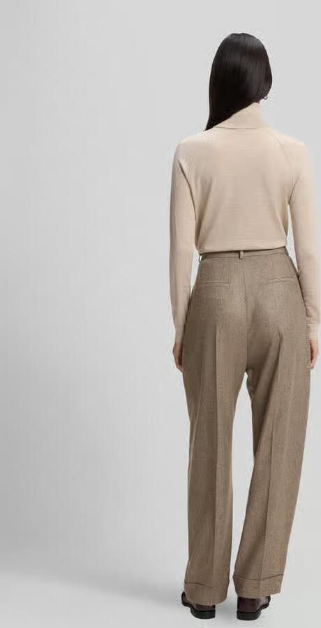Boss Wijdvallende broek van mix van viscose met wol model 'Tornara' - Foto 3