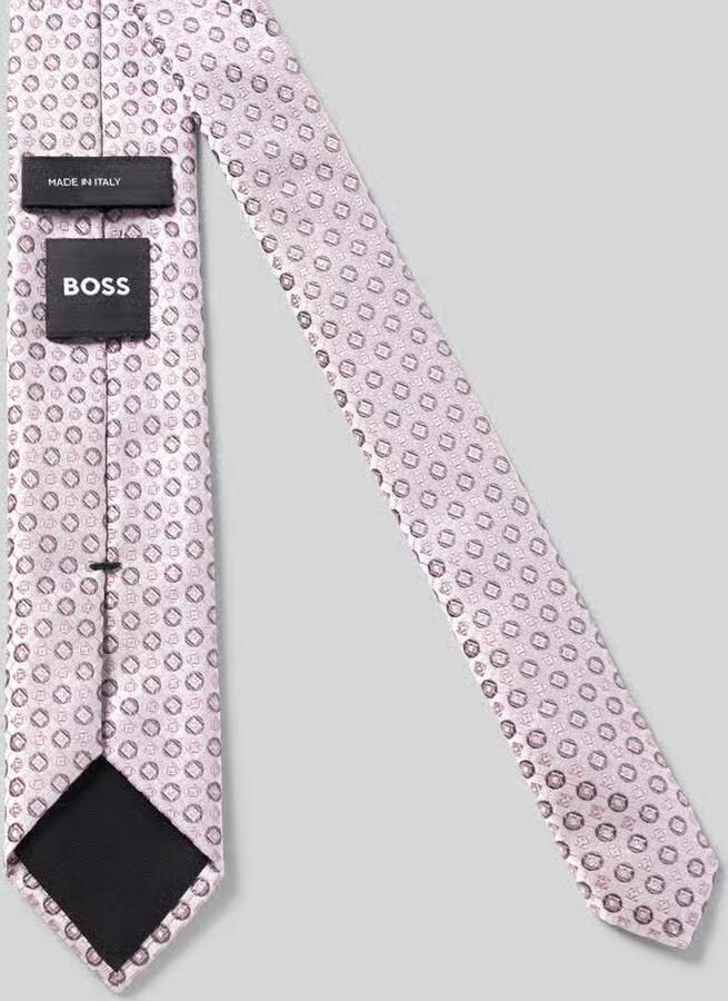 Boss zijdemix stropdas