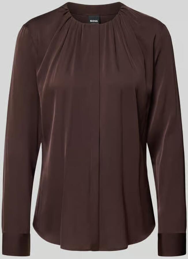 Boss Zijden blouse met plooien