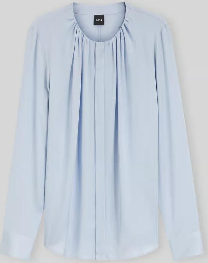 Boss Zijden blouse met plooien