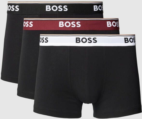 Hugo Boss Boxershorts van Stretchkatoen 3-Pack Zwart Black Heren