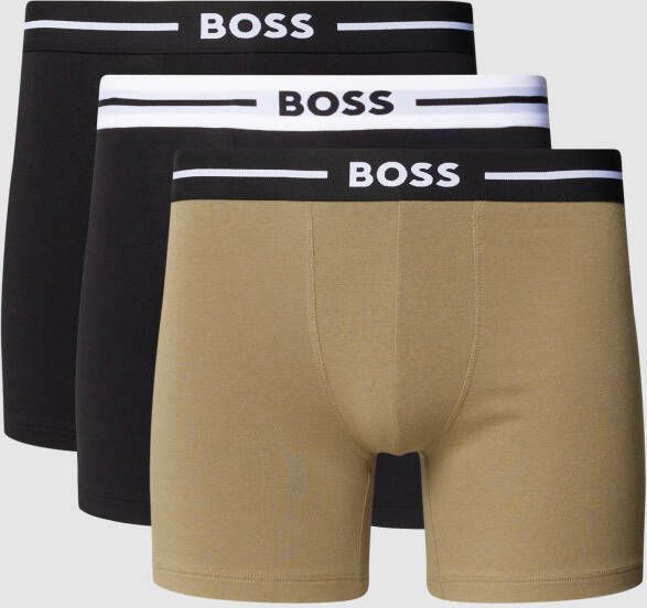 Boss Boxershort met elastische logoband in een set van 3 stuks