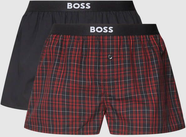 Boss Boxershort met labeldetail in een set van 2 paar model '2P Boxer Shorts'