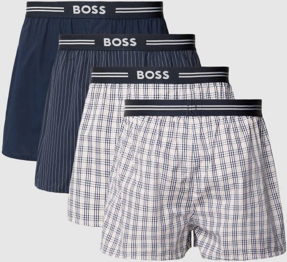 Boss Boxershort met elastische band met label in een set van 3 stuks