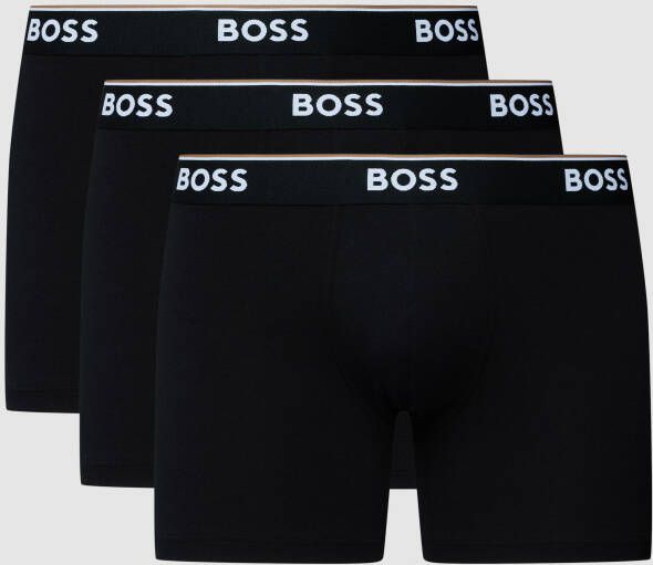 Boss Boxershort met logo in band in een set van 3 stuks model 'Power'
