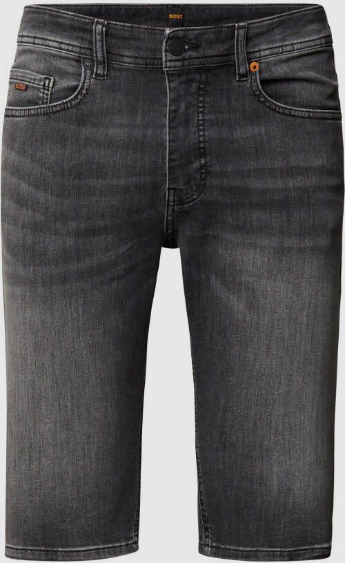 BOSS Casualwear Korte jeans met labeldetails model 'Taber Shorts'