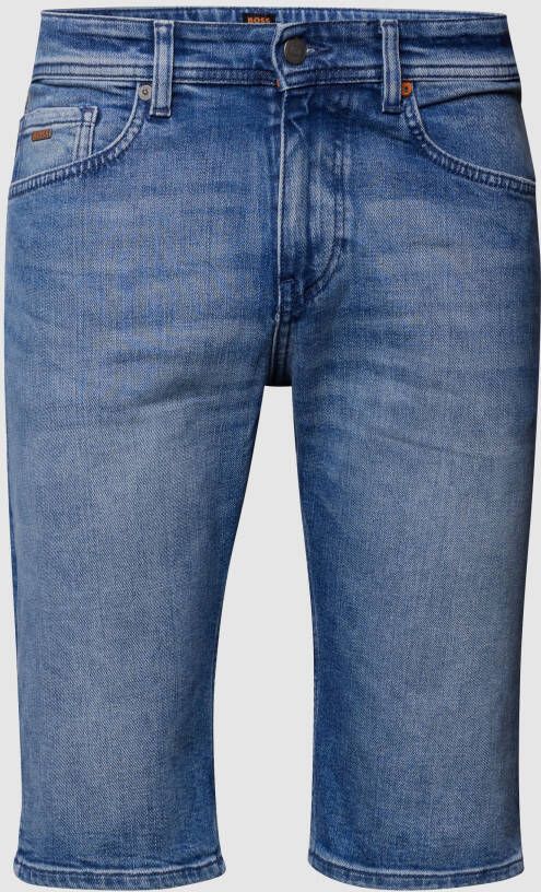 BOSS Casualwear Korte tapered fit jeans model 'Taber Shorts'