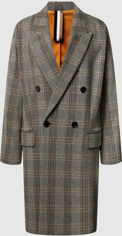 BOSS Casualwear Lange jas met visgraatmotief model 'Conea'