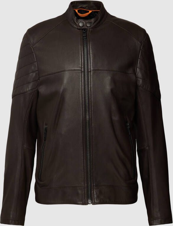 BOSS Casualwear Leren jack van lamsleer model 'Joset'