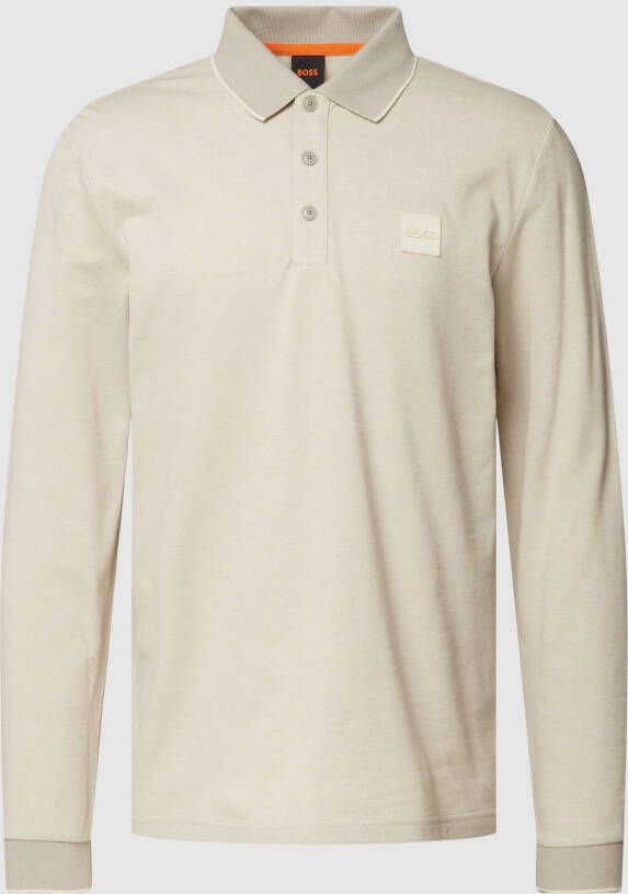 Boss Orange Poloshirt in design met lange mouwen model 'Peoxfordlong'