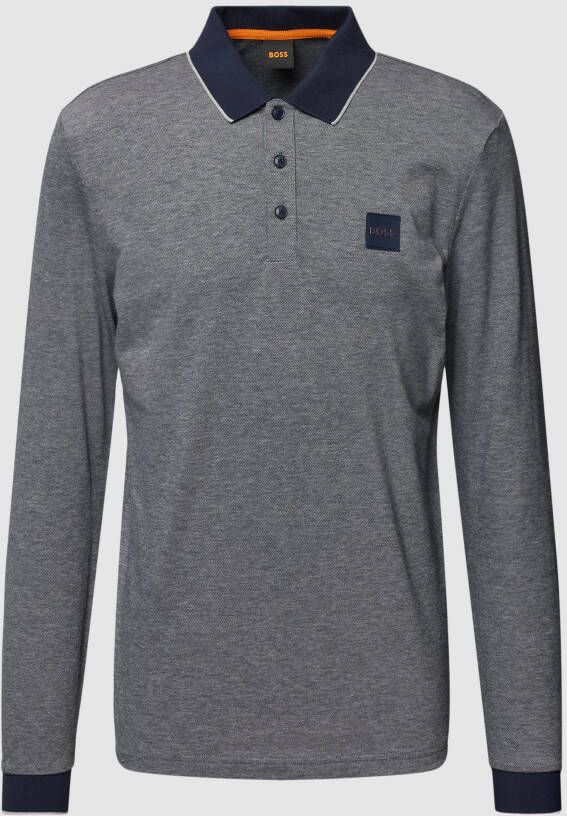 Boss Orange Poloshirt in design met lange mouwen model 'Peoxfordlong'