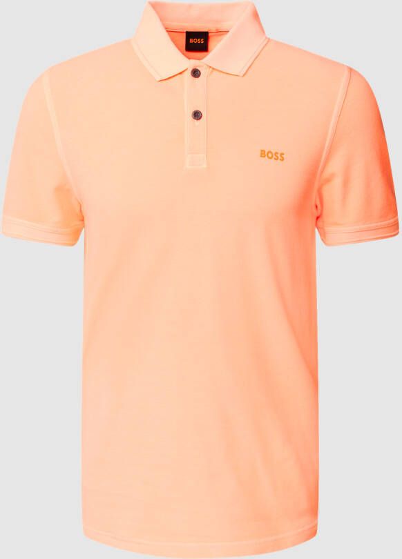 Boss Orange Poloshirt met labelprint model 'PRIME'