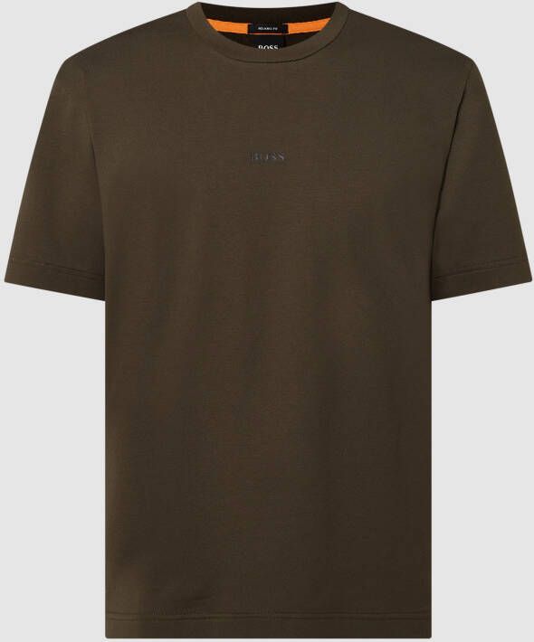 BOSS Casualwear Relaxed fit T-shirt met merkdetail model 'Tchup'