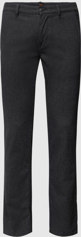 BOSS Casualwear Slim fit broek met labeldetail model 'Schino'
