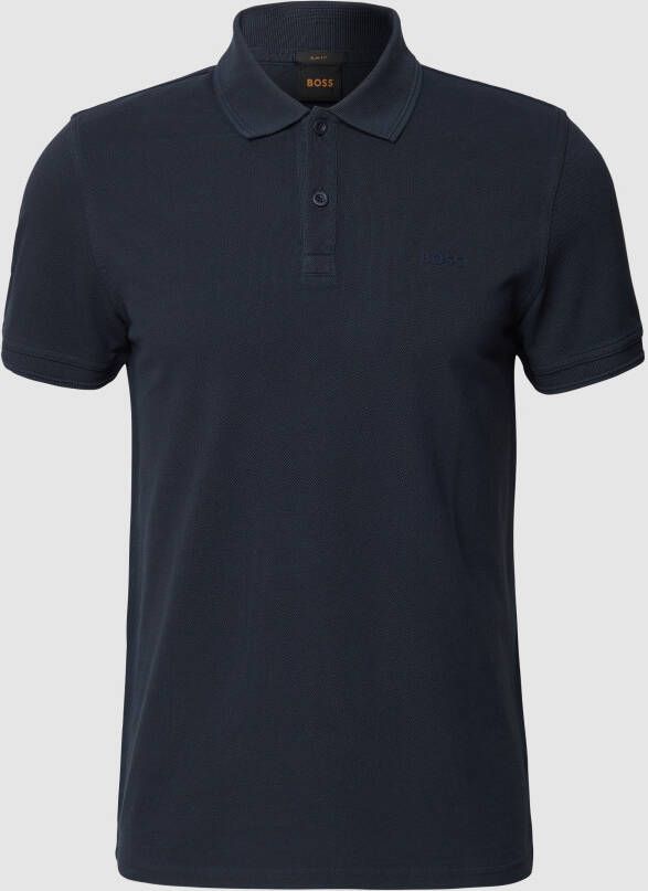 Boss Orange Slim fit poloshirt met labelprint model 'Prime'