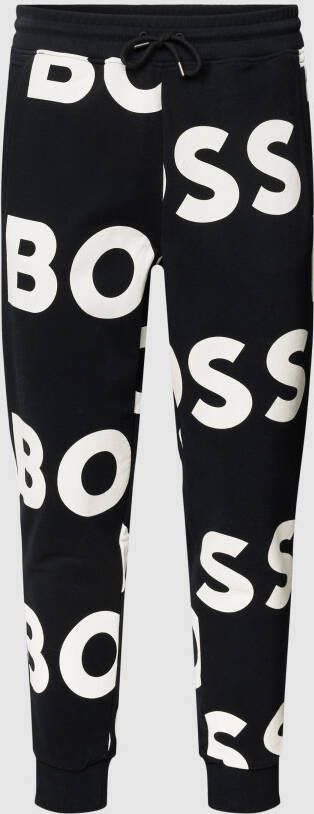 BOSS Casualwear Sweatpants met all-over motief model 'SECOOL'