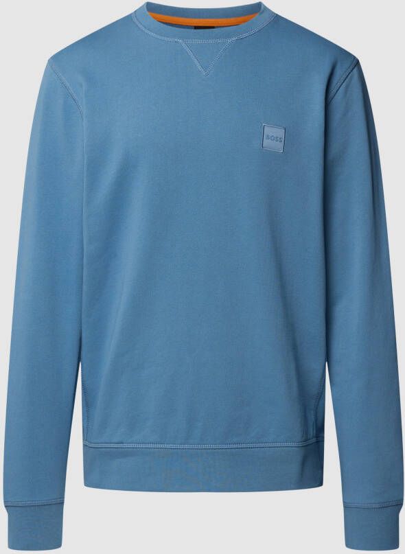 BOSS Casualwear Sweatshirt met labelstitching model 'WESTART'