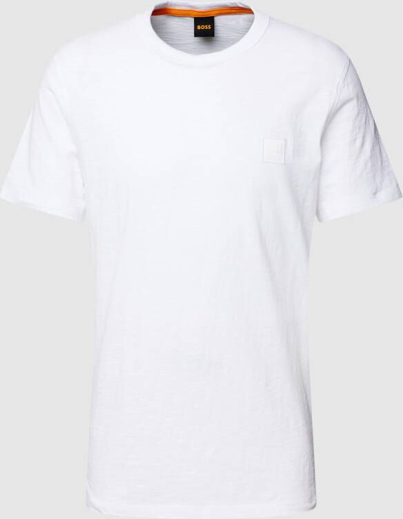BOSS Casualwear T-shirt met logostitching model 'TEGOOD'