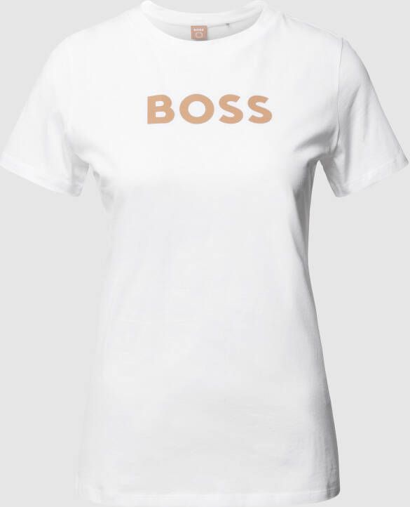 Boss Orange T-shirt met merkopschrift model 'Elogo'