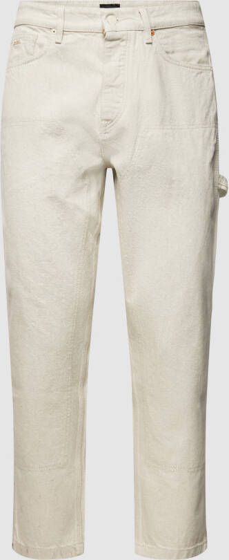 BOSS Casualwear Tapered jeans met labeldetail model 'Tatum'