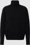 Hugo Boss Zwarte trui met relaxte pasvorm en hoge kraag Black Heren - Thumbnail 1