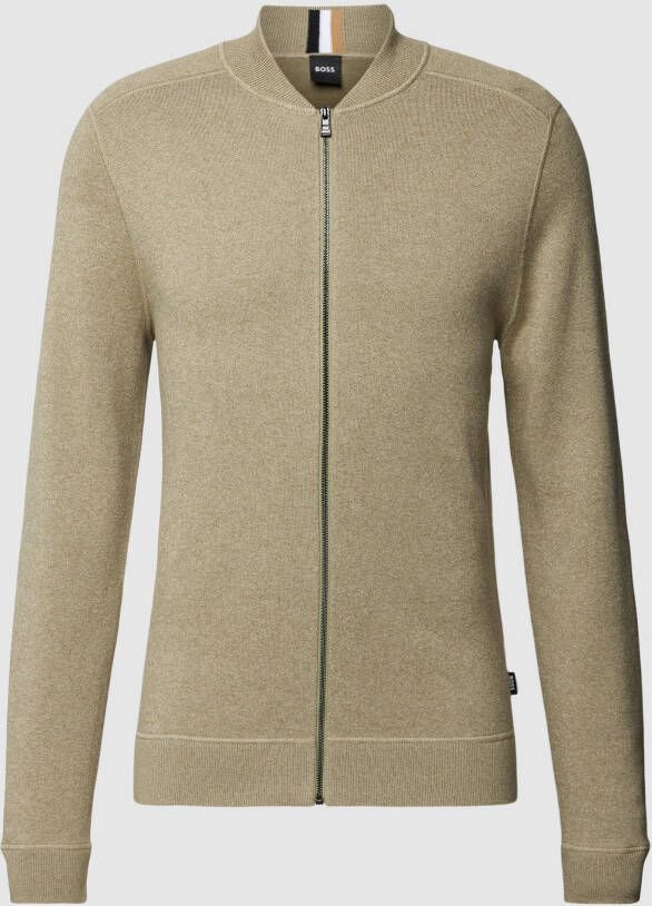 Boss Gebreid jack met opstaande kraag model 'Onorato'