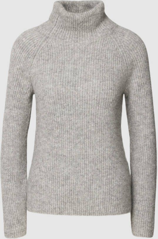 Boss Gebreide pullover van alpacamix met opstaande kraag model 'Falodan'