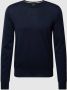 Hugo Boss Heren V-Hals Trui van Zuivere Wol in Blauw Blue Heren - Thumbnail 3