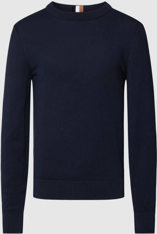 Boss Gebreide pullover met structuurmotief model 'Ecaio'