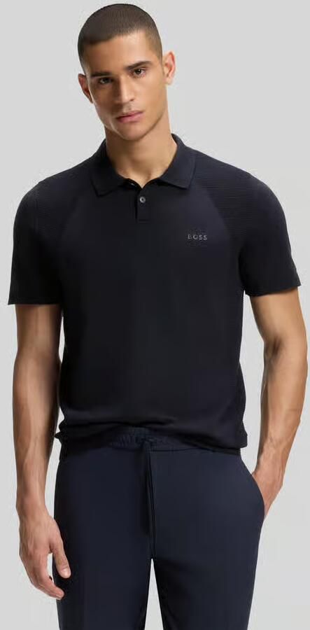 BOSS Green poloshirt met logodetail - Foto 3