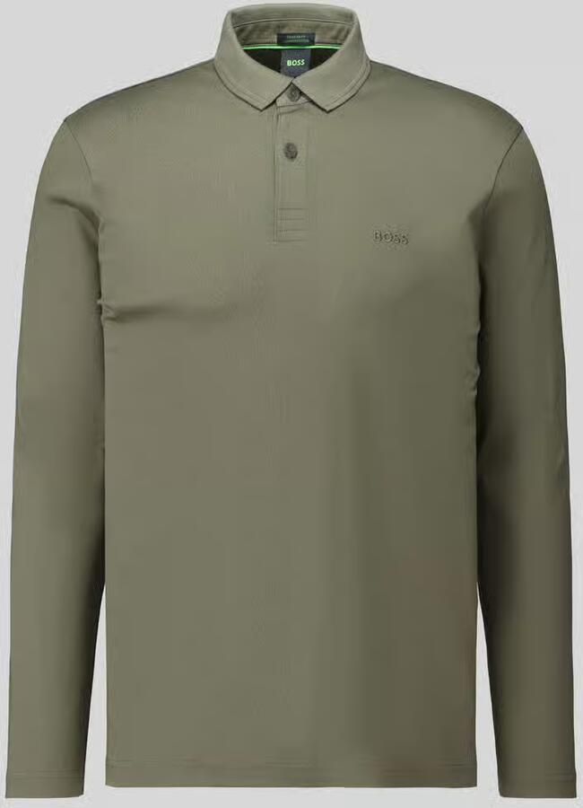 BOSS Green Poloshirt met logopatch model 'Pirol'