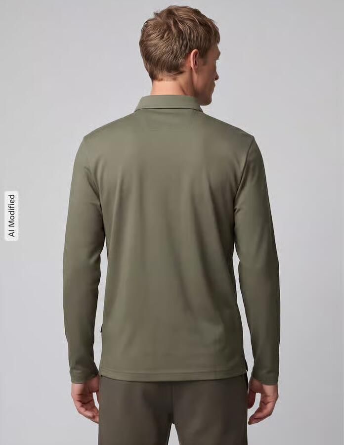 BOSS Green Poloshirt met logopatch model 'Pirol' - Foto 3