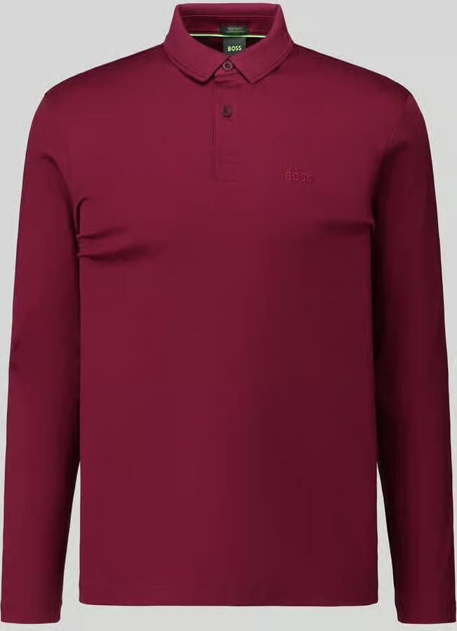 BOSS Green Poloshirt met logopatch model 'Pirol'
