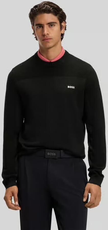 BOSS GREEN Gebreide trui KN Momentum-X CN Ronde hals Regular Fit contrast HD-logo - Foto 3