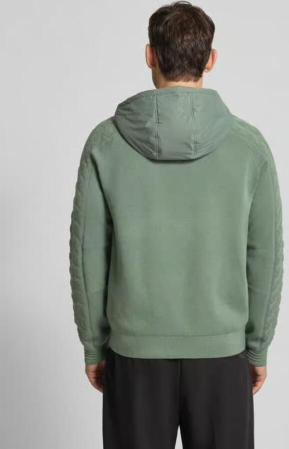 BOSS Green Regular fit gebreid jack met scheerwol model 'MIRROR HY'