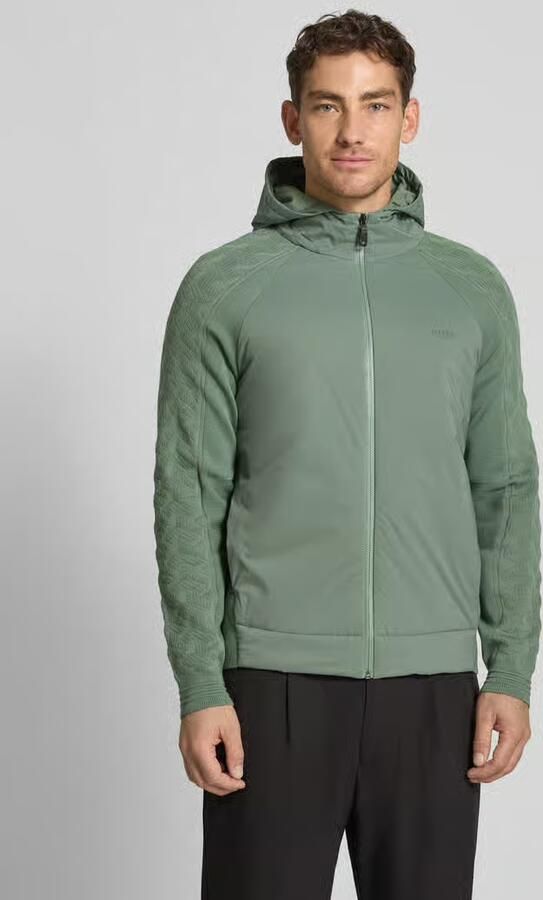 BOSS Green Regular fit gebreid jack met scheerwol model 'MIRROR HY' - Foto 2