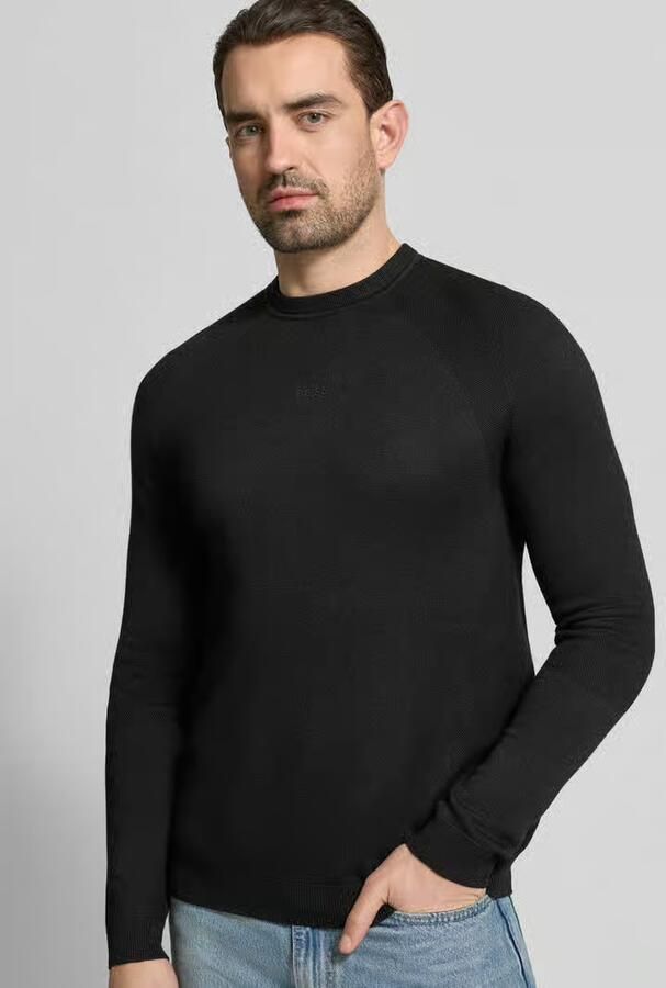 BOSS Green Regular fit gebreide pullover met wol