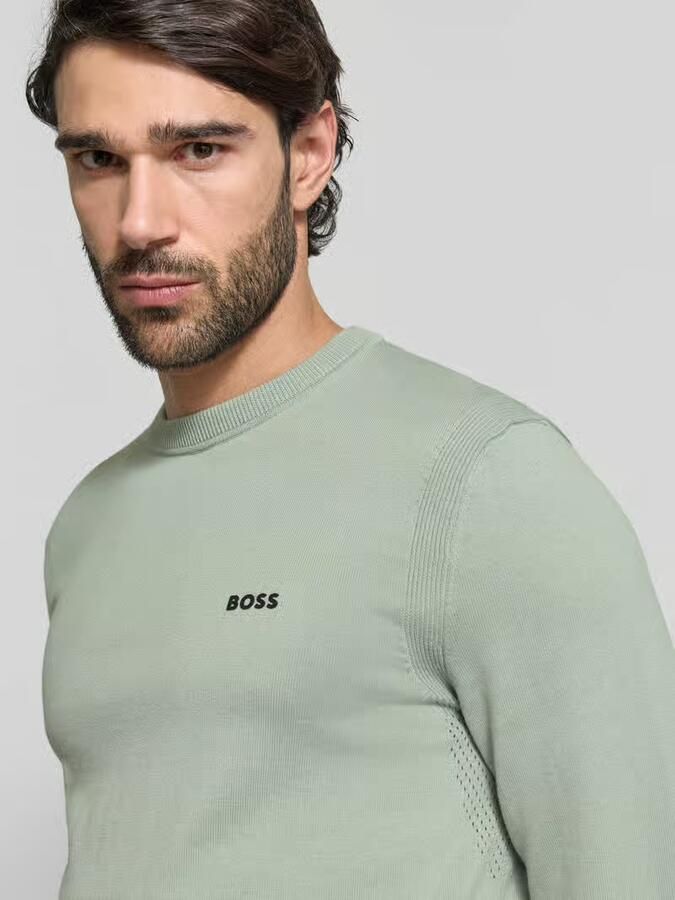 BOSS Green Regular fit gebreide pullover van puur katoen model 'EVER X' - Foto 2