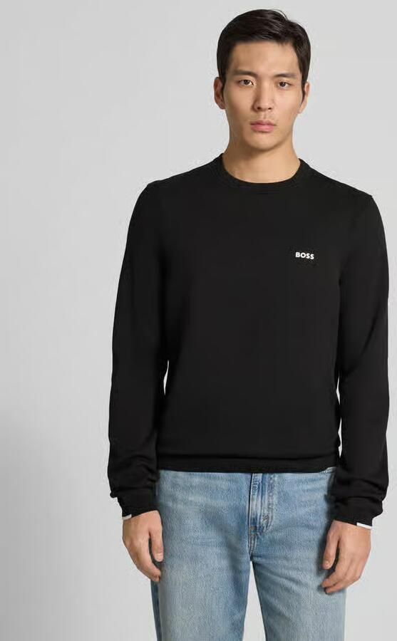 BOSS Green Regular fit gebreide pullover van puur katoen model 'EVER X' - Foto 4