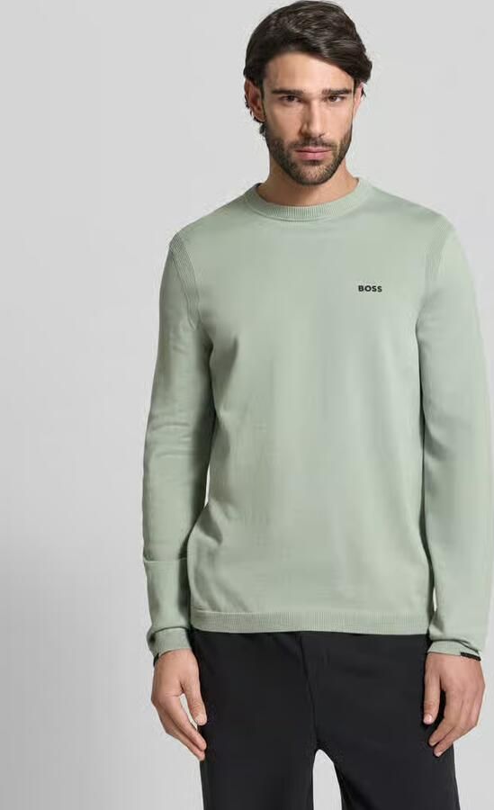 BOSS Green Regular fit gebreide pullover van puur katoen model 'EVER X' - Foto 4