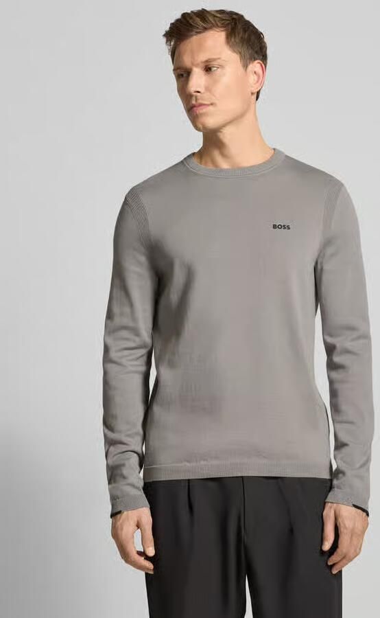 BOSS Green Regular fit gebreide pullover van puur katoen model 'EVER X' - Foto 3