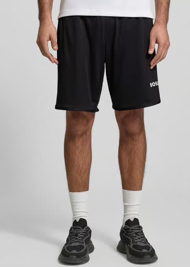 BOSS Green Regular fit korte broek met labelopschrift model 'TOC SPIN 9 INCH' - Foto 3