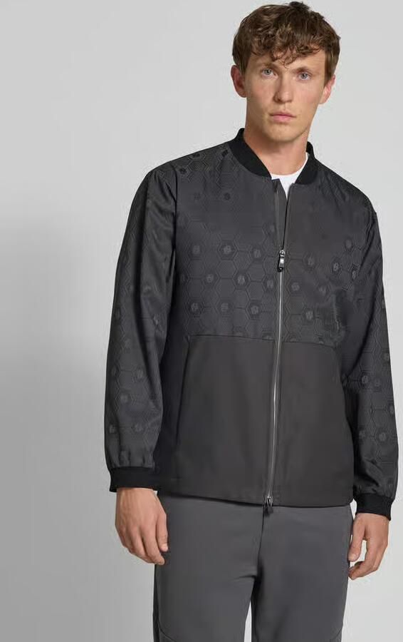 BOSS Green Regular fit lange bomberjack met tweewegritssluiting - Foto 2