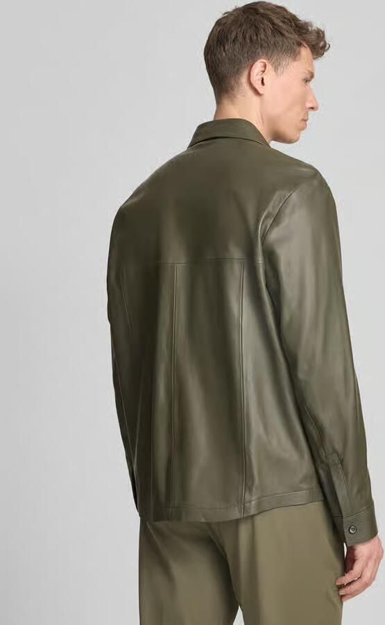 BOSS Green regular fit leren jack van echt lamsleer model 'LH_PS SPIRIT70 ST' Porsche x BOSS